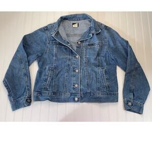 Vintage Riveted by Lee Jean Jacket Denim 80s 90s USA Women's XL